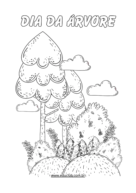 20 desenhos do Dia da Árvore para colorir e imprimir grátis | Educlub